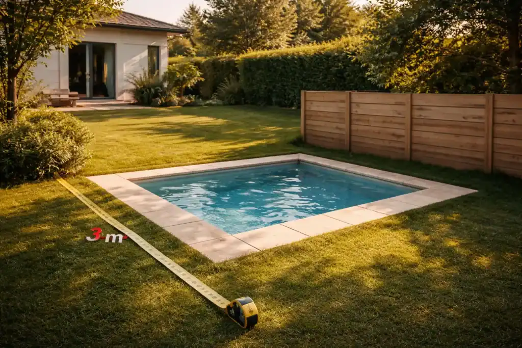 piscine moins de 10m2 distance voisin mesurée