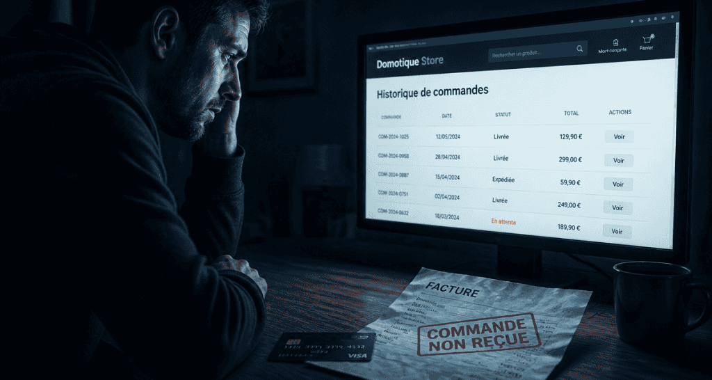 avis domotique store commande non reçue