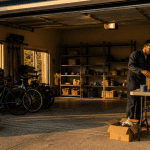 débarrasser un garage homme triant objets