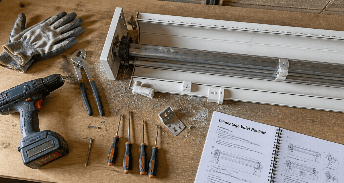 démonter volet roulant manuel outils atelier