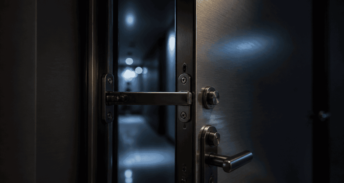 entrebâilleur porte blindée en acier moderne