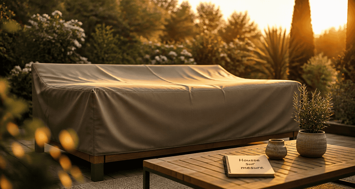 housse salon de jardin sur mesure sur mobilier extérieur