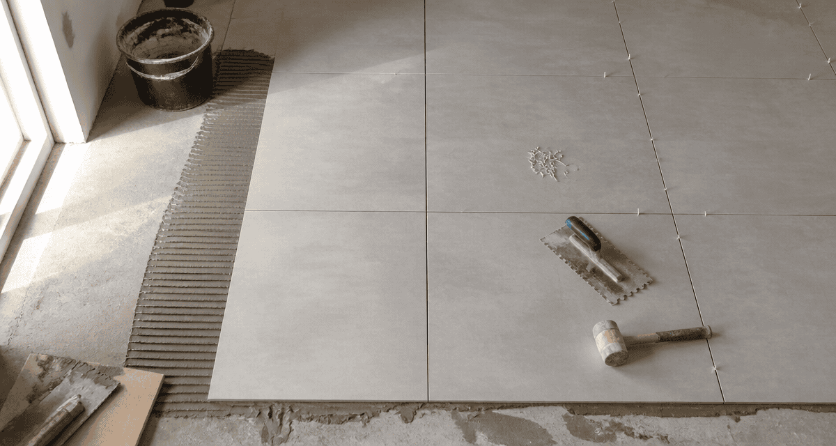 joint de dilatation carrelage invisible sur sol grès cérame