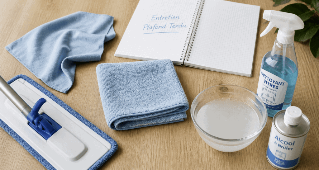plafonds tendus nettoyage accessoires