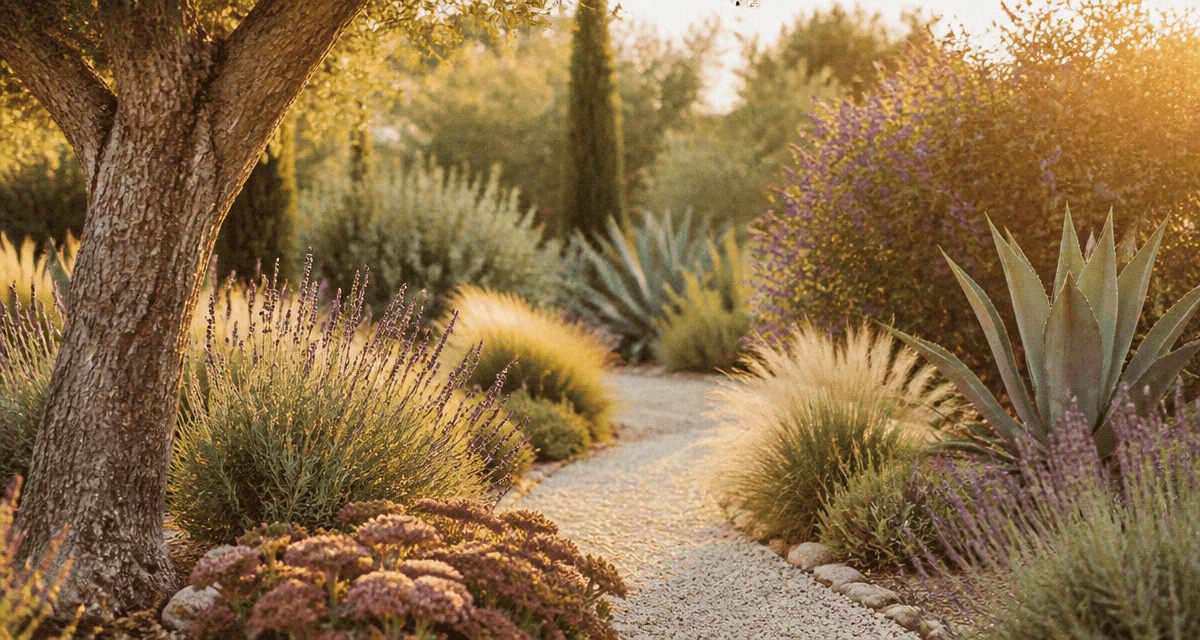 plantes plein soleil sans arrosage allée lavande
