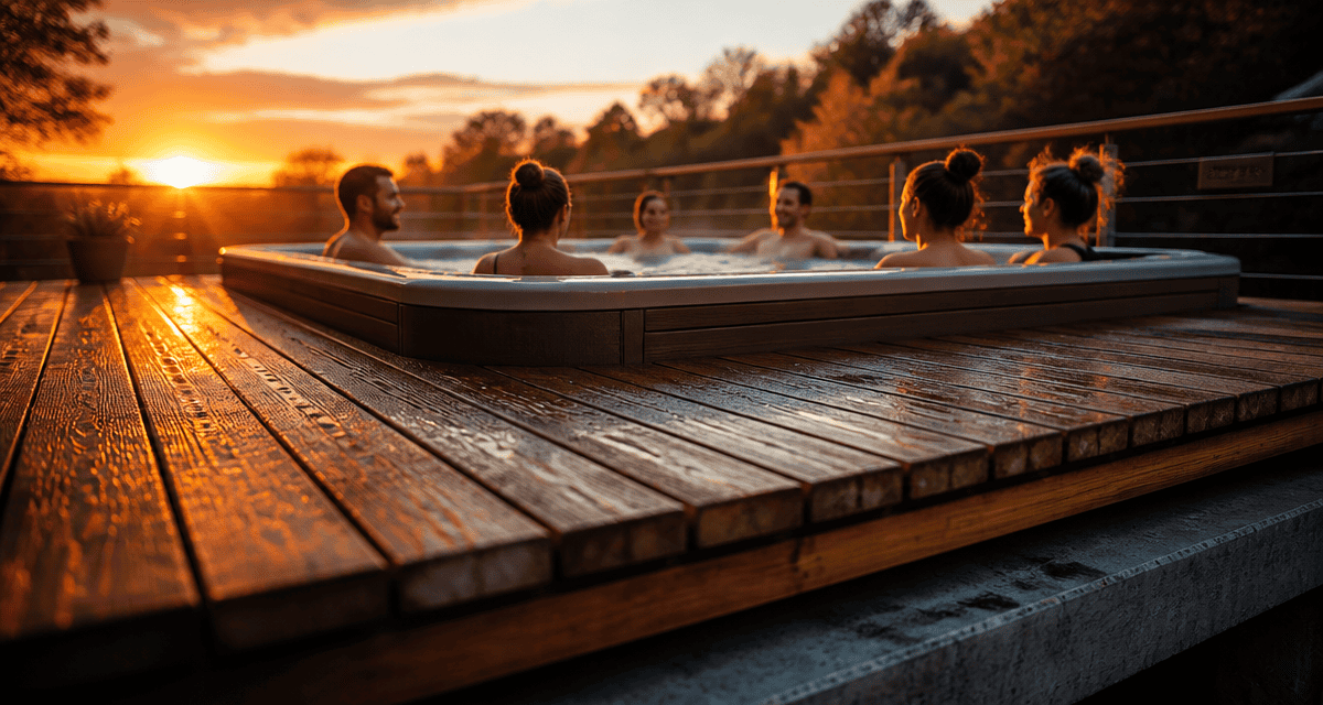 poids d un jacuzzi 6 places sur terrasse bois