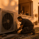 pompe à chaleur clim réversible prix devant maison
