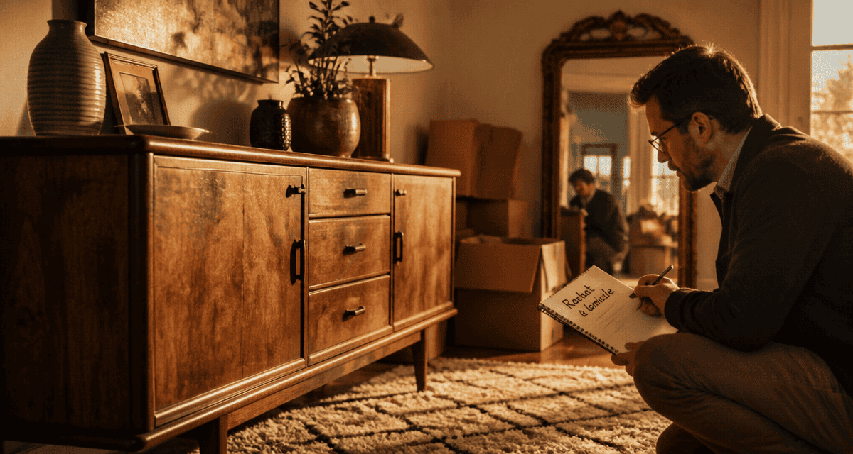 Rachat de meubles à domicile en salon vintage