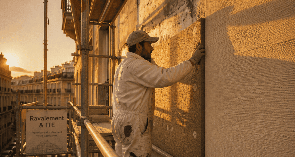 ravalement ite chantier isolation façade