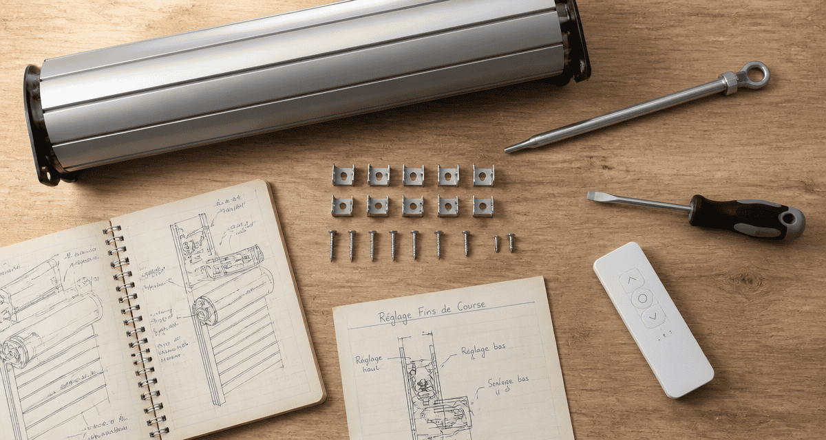 réglage fin de course volet roulant avec outils et fiche technique