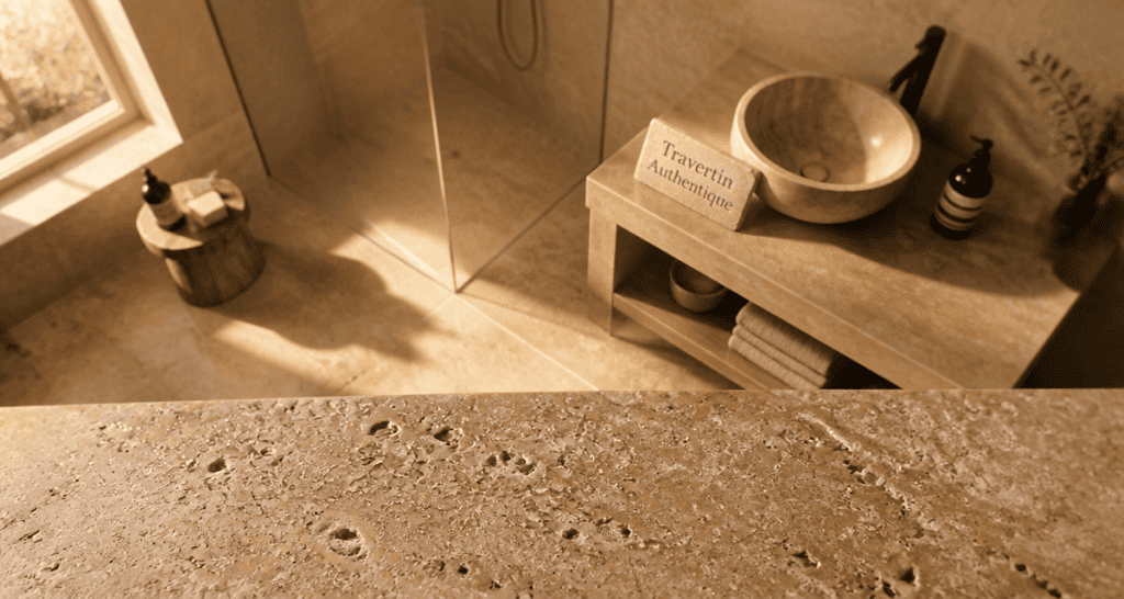 travertin salle de bain inconvénients porosité