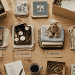 Vidage maison, tri sur table en quatre piles