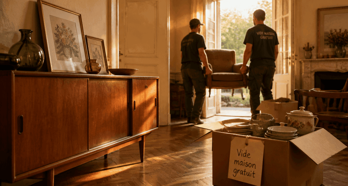 vide maison gratuit équipe débarras salon