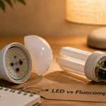 ampoule economique LED vs fluocompacte pour éclairage