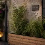 Cache mur extérieur : bardage composite et treillis déco contre un mur dégradé