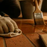 Huile de lin sur carrelage, application sans coller