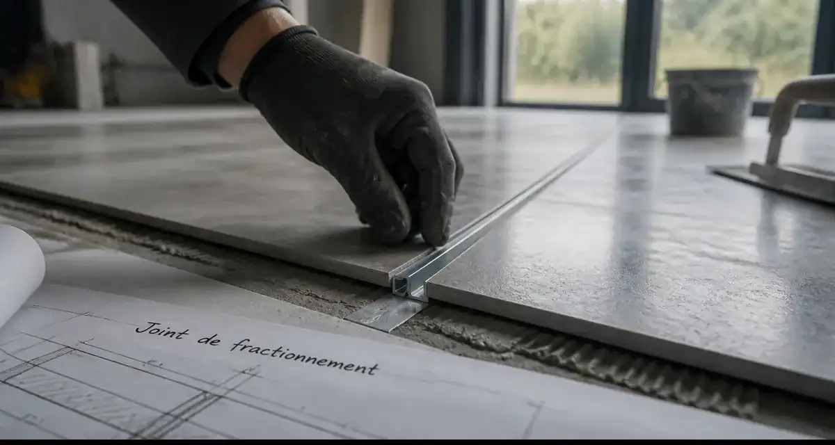 carrelage joint de fractionnement pose en chantier