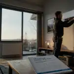 installation pompe à chaleur avec radiateur électrique visible