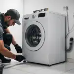 installer machine à laver buanderie