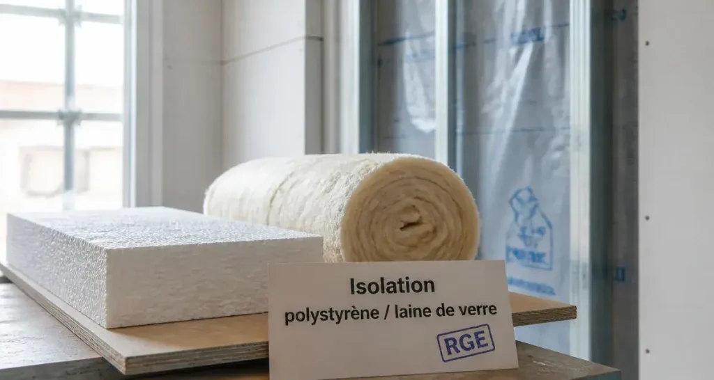 Isolation polystyrène ou laine de verre : échantillons polystyrène et laine de verre