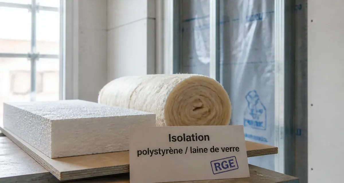 Isolation polystyrène ou laine de verre : échantillons polystyrène et laine de verre