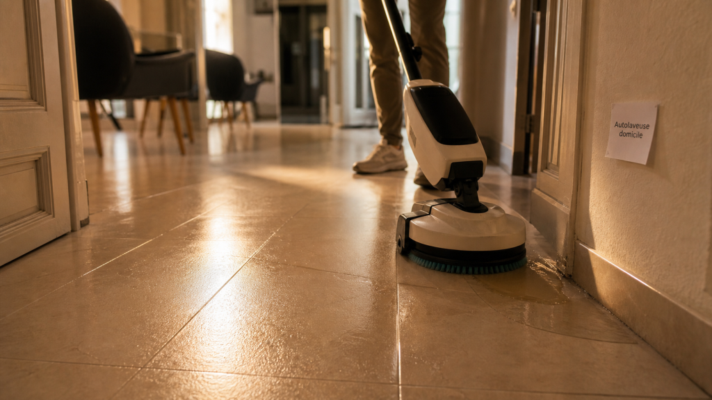 Meilleure autolaveuse particulier : autolaveuse domestique sur carrelage