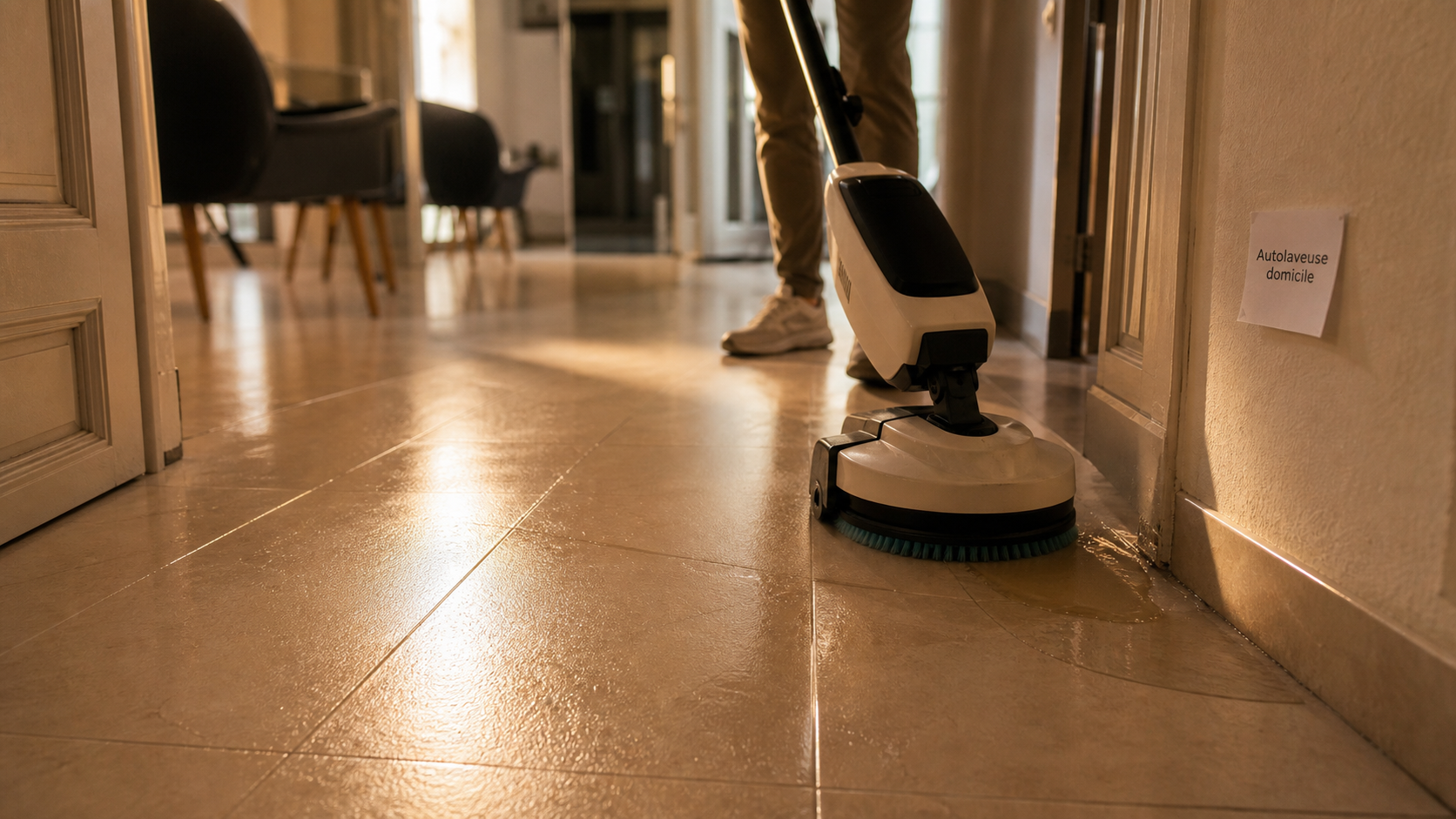 Meilleure autolaveuse particulier : autolaveuse domestique sur carrelage