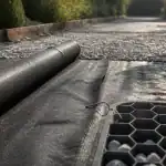Mettre du gravier sans décaisser : géotextile et stabilisateurs pour allée en gravier.