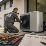 prix pompe à chaleur maison 150m2 installateur devant maison