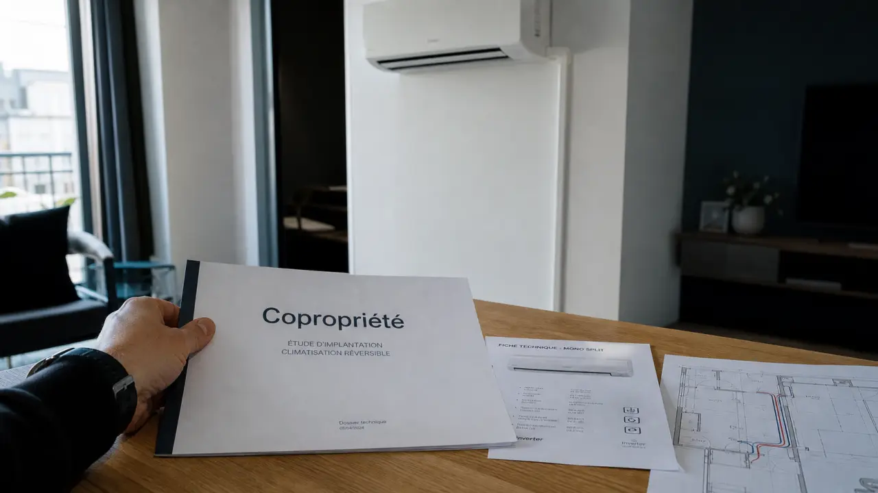 Installation climatisation appartement : dossier copropriété et mono-split