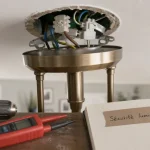 Installer luminaire plafond : rosace et câblage au plafond