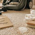 Nettoyer une moquette : bicarbonate et injection-extraction sur moquette beige très sale