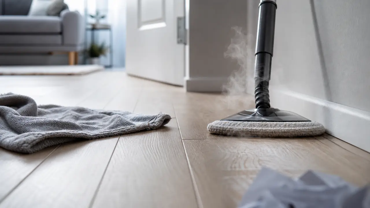Peut-on utiliser un nettoyeur vapeur sur parquet stratifié ? serpillière microfibre et test près des joints