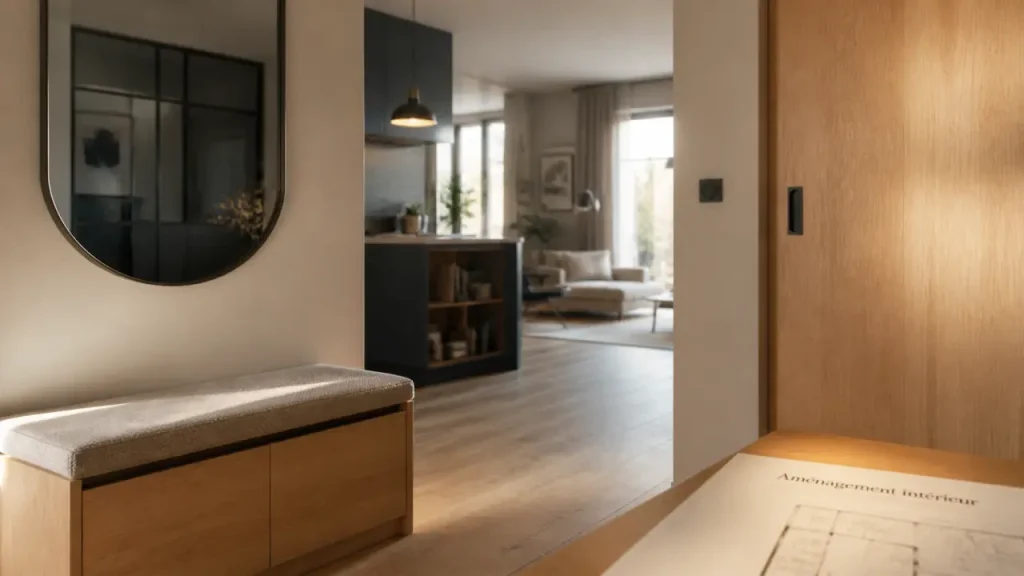 Aménagement intérieur pour gagner de la place, petit appartement lumineux