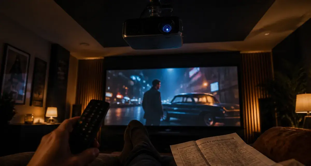 Choisir videoprojecteur : installation plafond, câbles et toile de projection grise