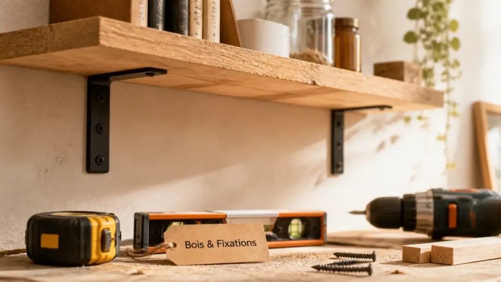 Faire une étagère en bois : profondeur 18 à 25 cm et fixations à ne pas rater