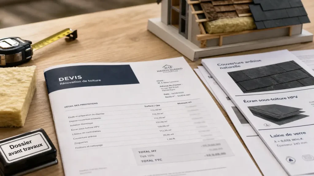 Prime rénovation toiture : devis et isolation avec label RGE