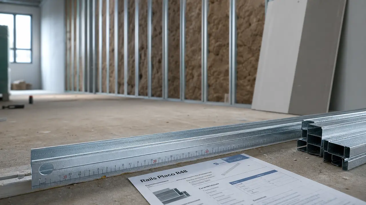 Railles pour placo R48, R70 ou R100 pour cloison selon la pièce