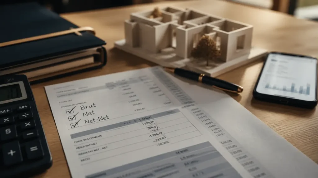 Rentabilité locative calcul : Brut, Net, Net-Net et charges