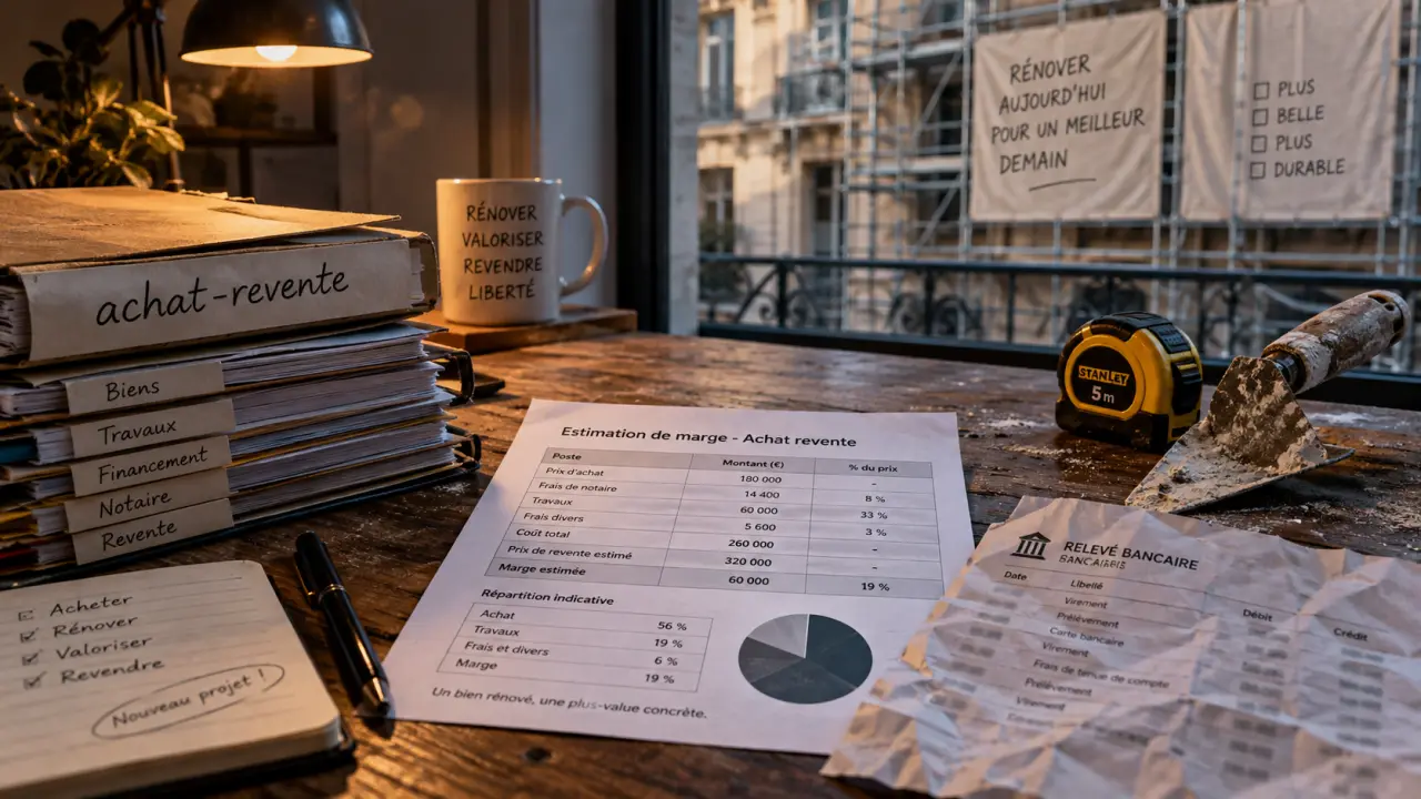 Achat revente immobilier en tant que particulier : dossiers et estimation de marge