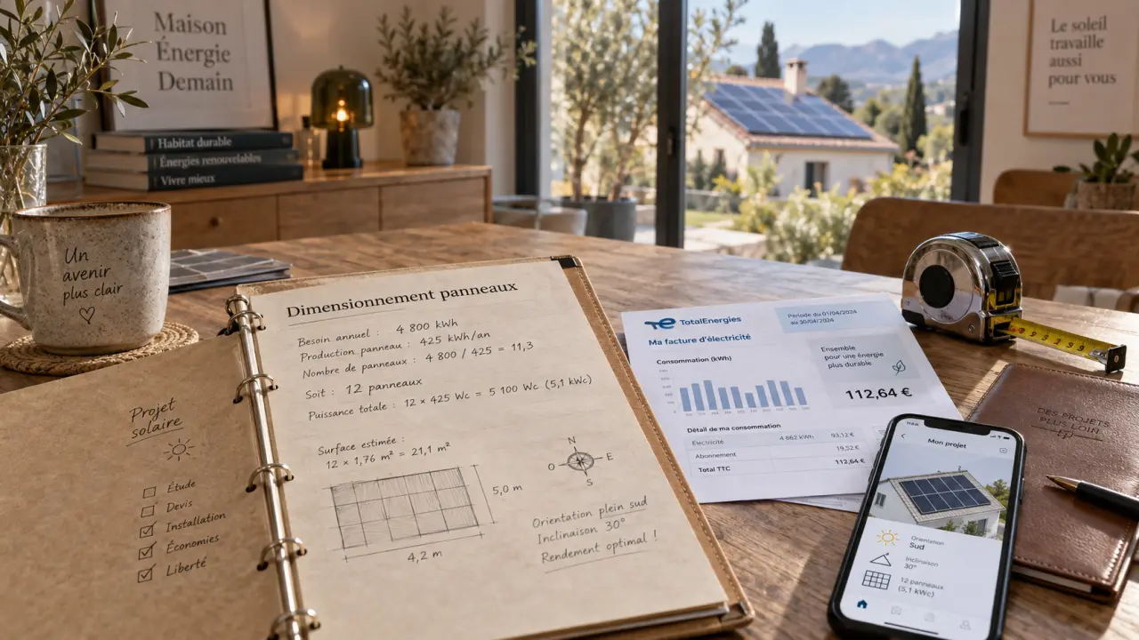 Combien de panneau solaire pour une maison de 80m2 : dimensionnement panneaux solaires