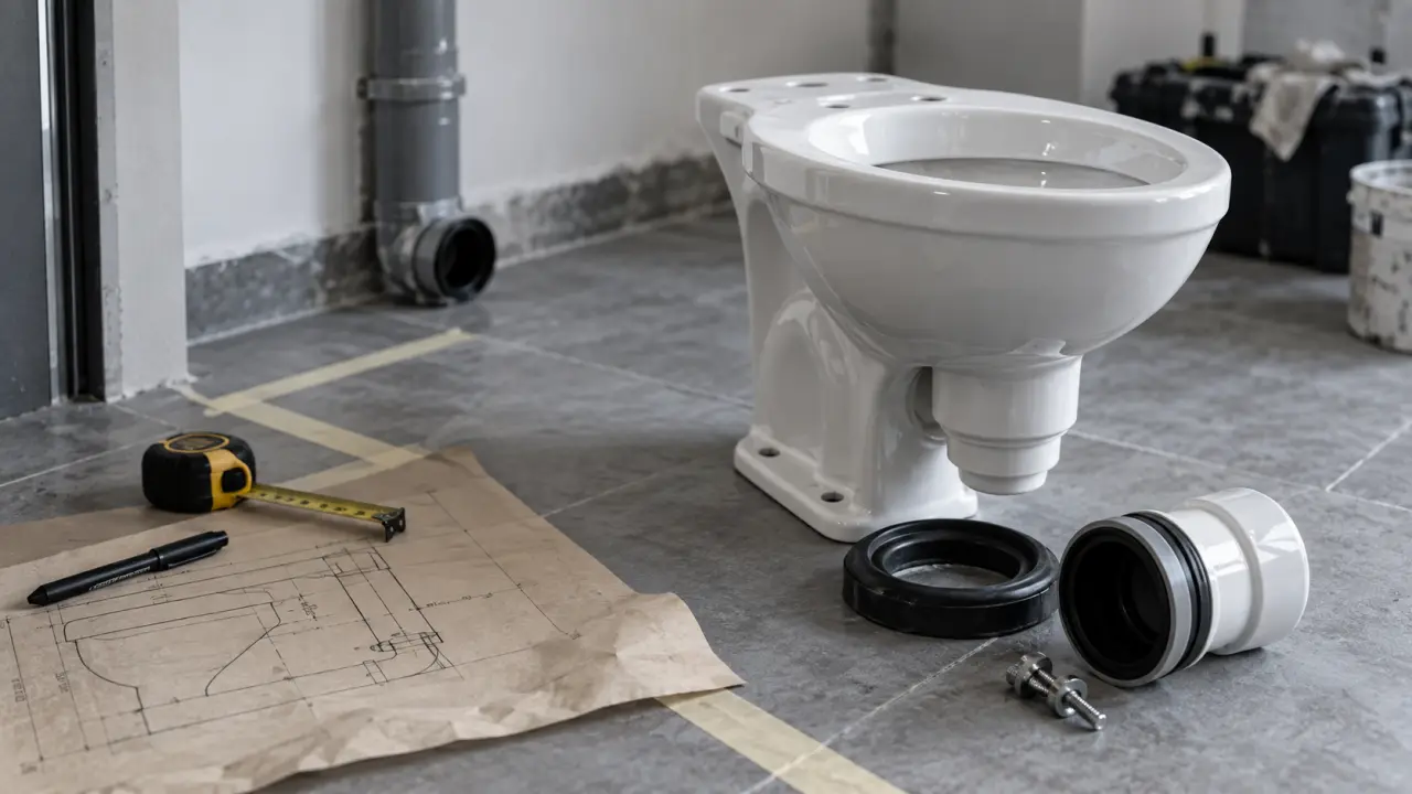 Sortie verticale WC : mesure de l’évacuation avant remplacement