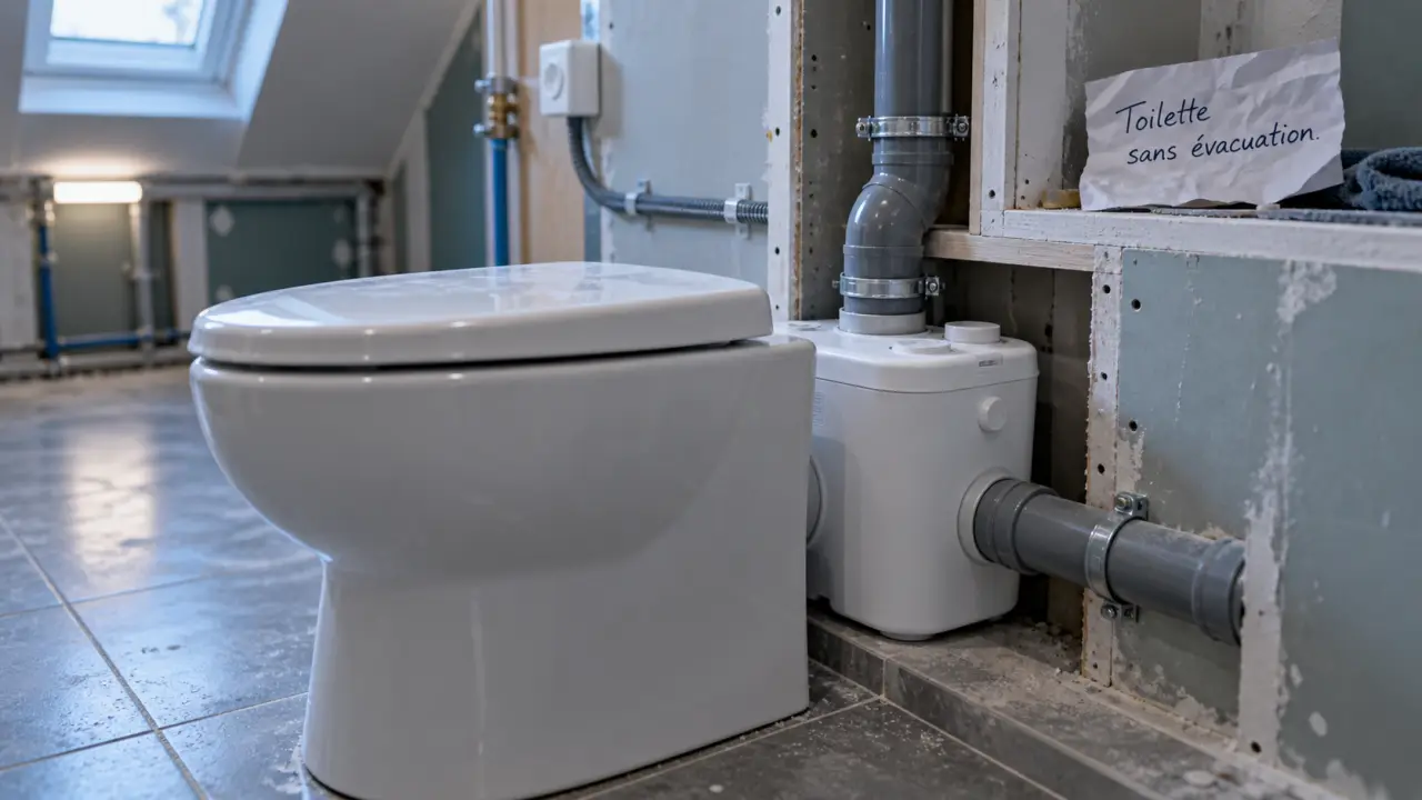 Toilette sans évacuation : WC broyeur en salle d’eau