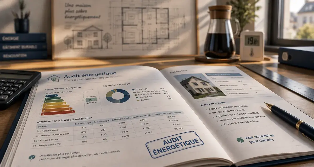 Audit énergétique exemple : rapport chiffré avant travaux