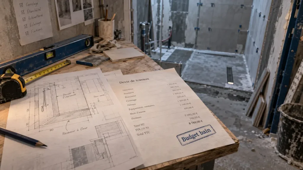 Prix renovation salle de bain, devis de rénovation sur chantier